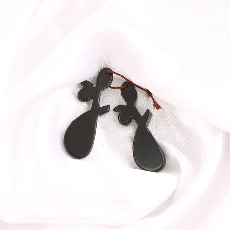 B&F Obsidian Earring Beads for Jewelry Making, Handmade Natural stones beads, Polished Stones for jewelry Making Supplies