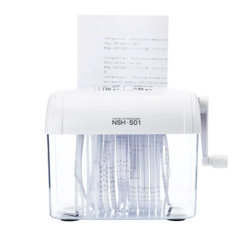 

Mini Paper ShredderMini White Shredder Crusher Destroyer Paper Documents Cutting Machine-nsh-s01-g Confidential Shredder Office