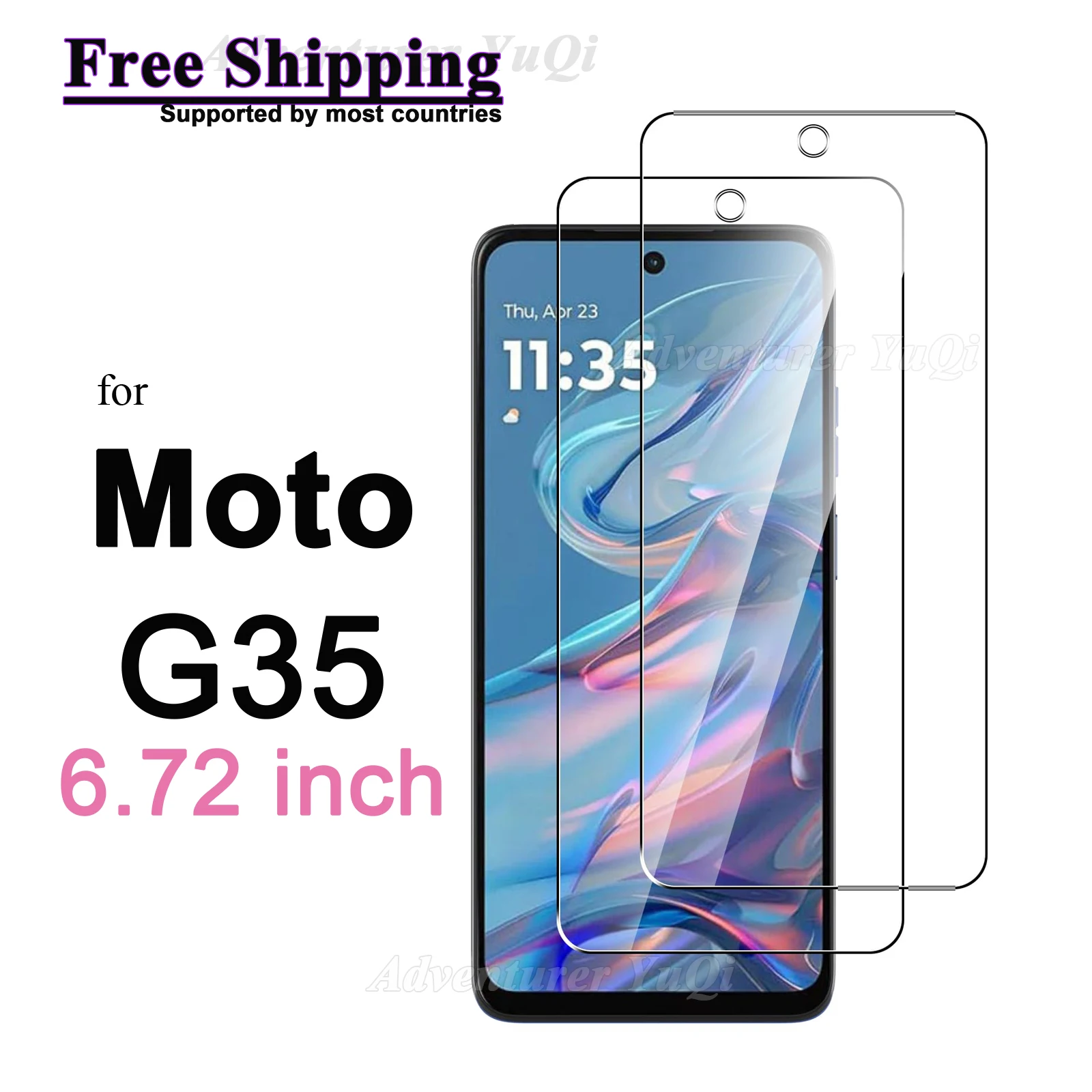 

Screen Protector for Moto G35 5G Motorola 6.72 inch Tempered Glass Crystal HD 9H Transparent Anti Scratch High Aluminum