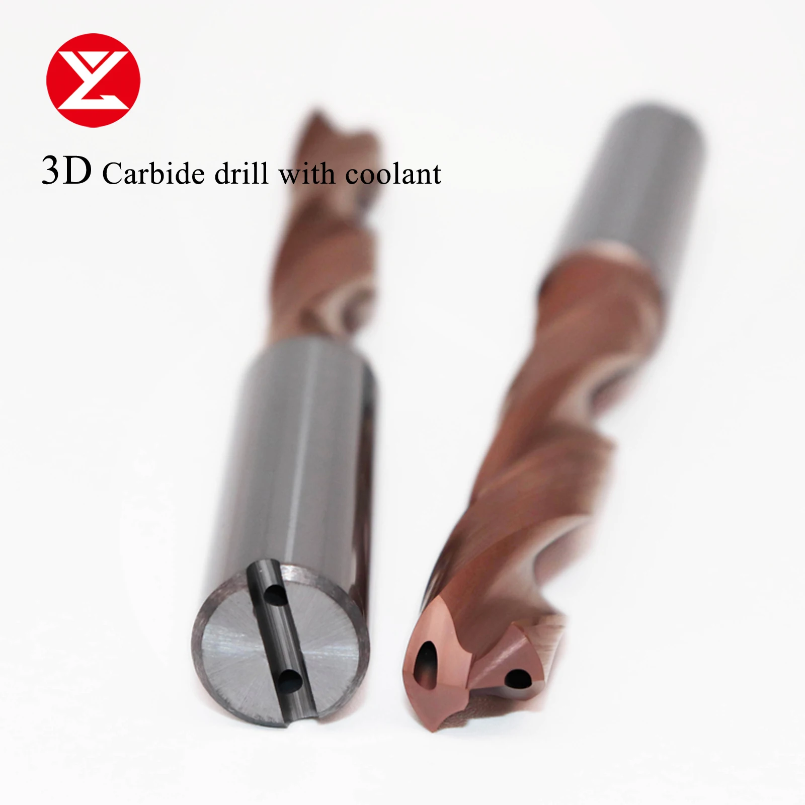 CNC 3D Dia.3.4-20mm taladro de carburo sólido revestimiento DIN6535HA con broca de refrigerante amplia variedad de materiales aleación acero inoxidable