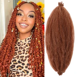 Casaca de pelo sintético para mujer, accesorio de cabello suave preseparado, de ganchillo, de Marley, con giro de resorte, 16/24/30 pulgadas