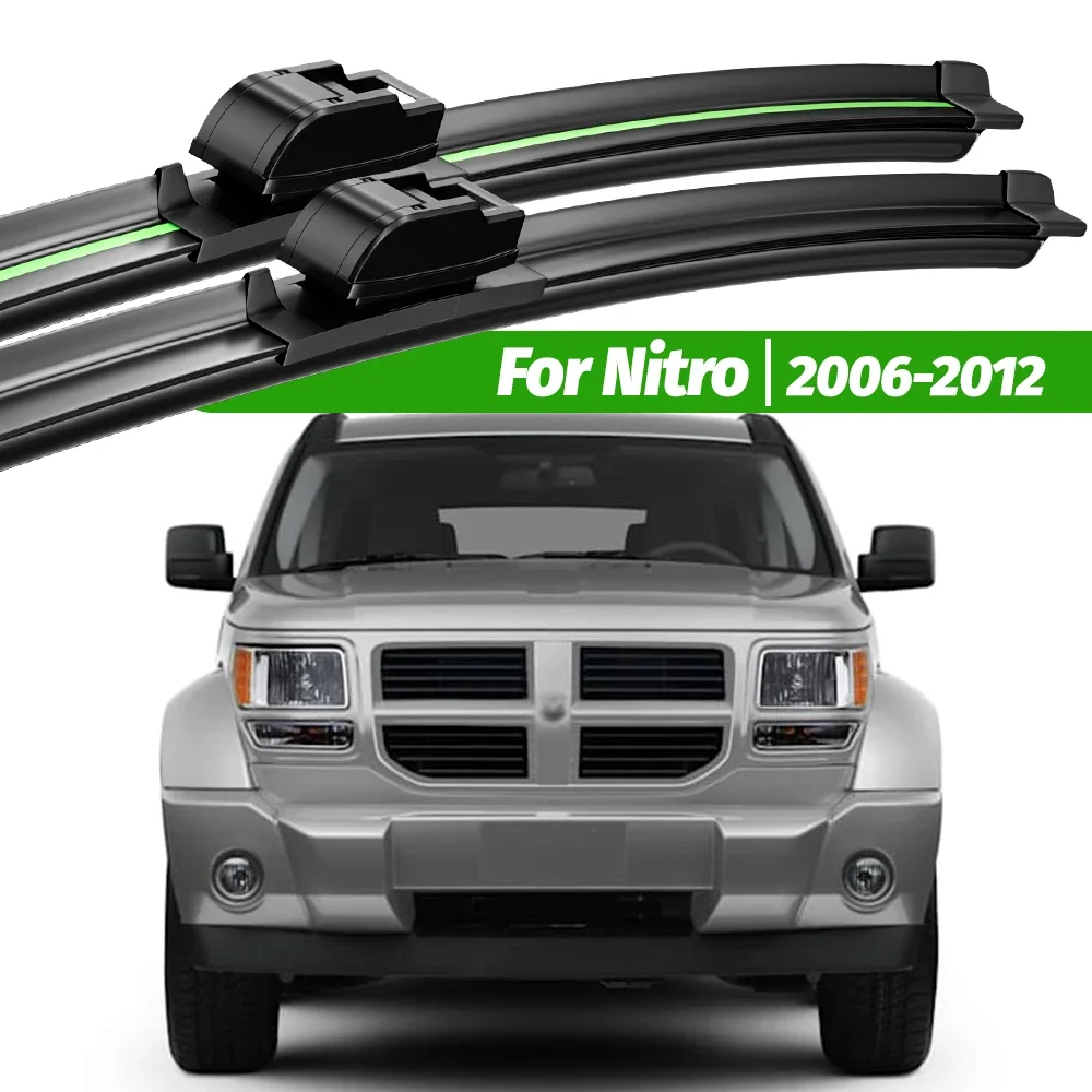 

For Dodge Nitro 2006-2012 2pcs Front Windshield Wiper Blades 2007 2008 2009 2010 2011 Windscreen Window Accessories