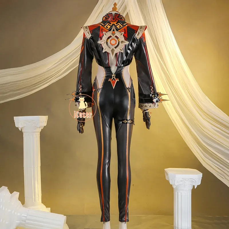 Mavuika 코스프레 의상 가발 Genshin Impact 유니폼 귀걸이 선글라스 반지 Pyro Archon Natlan God of War 할로윈 여성 소품