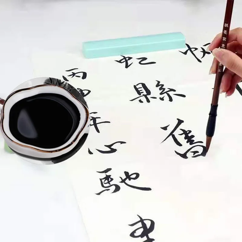 Tinta de caligrafía china de 100g para estudiantes que practican caligrafía con pincel, suministros de Arte de tinta china, papelería