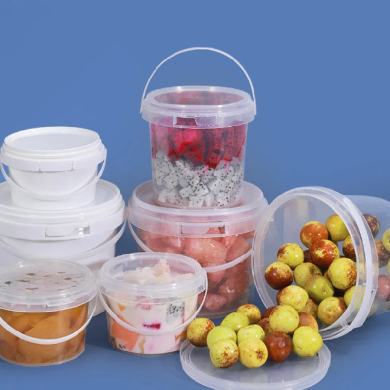 150ML-1500ML BPA-Free Empty Plastic Bucket With Lid Airtight PP Jars Clear Container For Bulk Food Storage