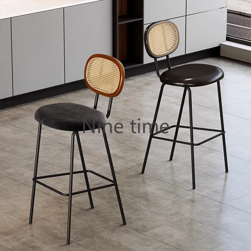 Mini Bar Home Wooden Chairs Stackable Stool Tabourets De Cuisine Transparent Chair Gray Red Stools Breakfast Shop Furniture