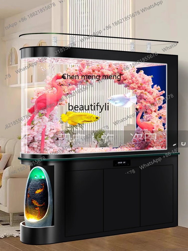 

X Fish Tank Aquarium Bottom Filter Self-Circulation Change Water Living Room Home Subareas Screens