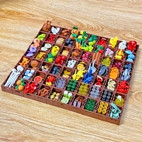 MOC Foods and Tools Building Blocks DIY Toys Seafood Meat Vegetables Fruit Dessert Goblet Dishes Small Particles Building Blocks