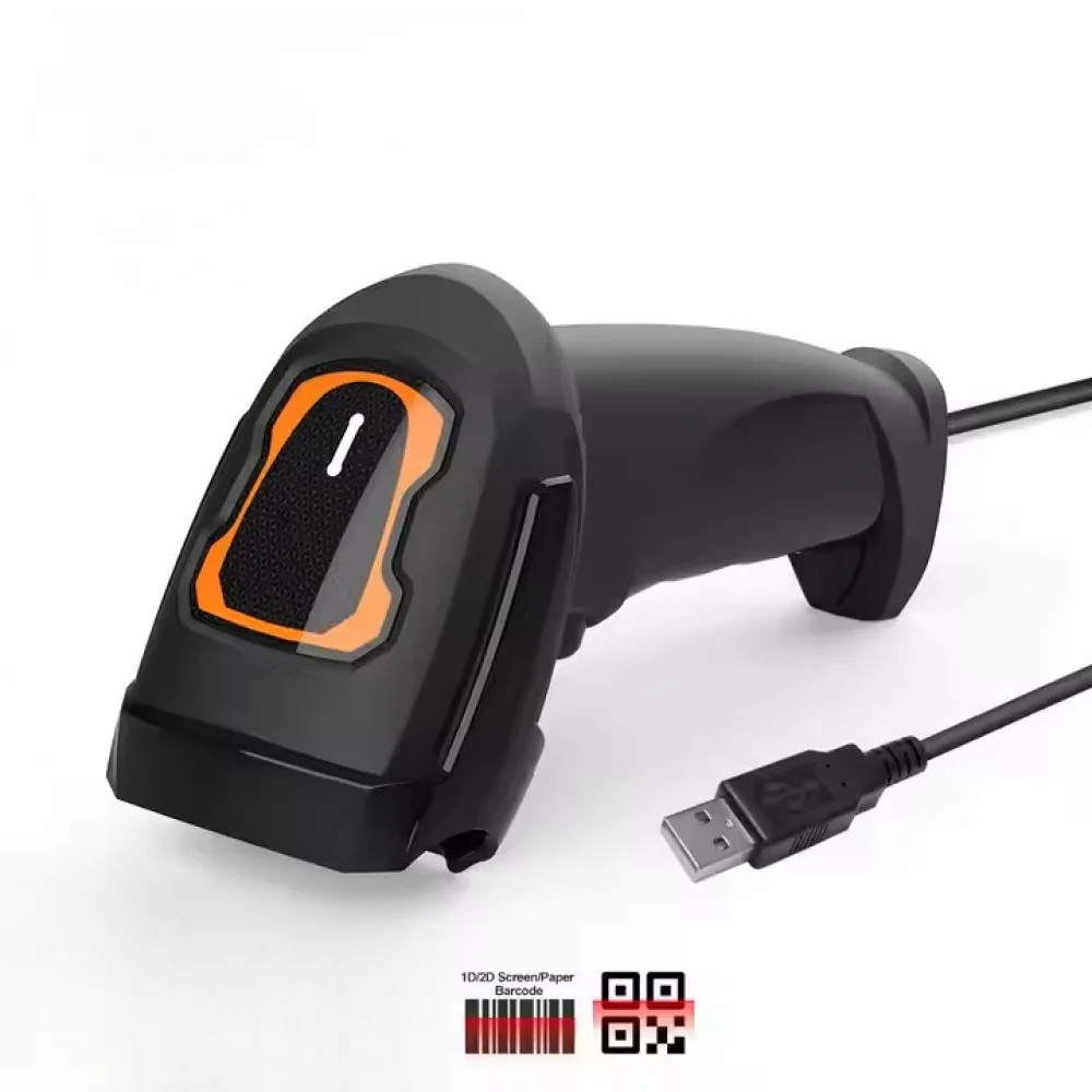 

Ручной считыватель 2D-штрих-кодов для супермаркетов. Проводное USB-сканирование QR-кода с 1D и 2D-сканированием для управления инвентарями.