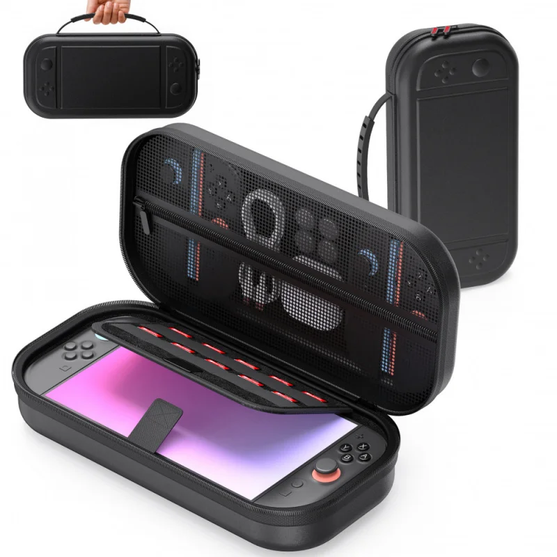 

1PCS Large Capacity Carrying Case For Nintendo Switch NS 2 Handbag Portable PU Hard Travel Case Game Console Storage Bag