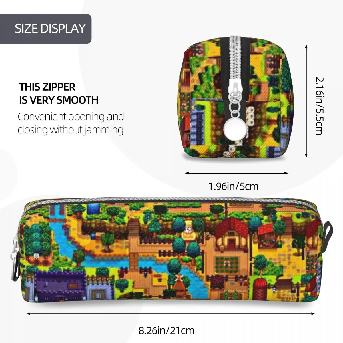 Stardew Valley Map مقلمة s جديدة لعبة RPG الزراعة حامل قلم حقائب فتاة صبي سعة كبيرة الطلاب مدرسة هدية صندوق رصاص