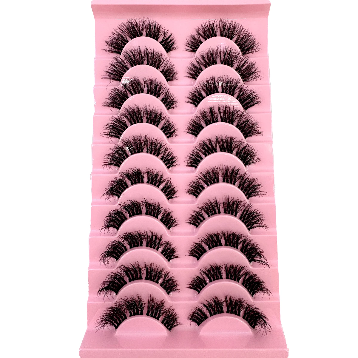 HBZGTLAD 新しい 10 ペアの 3D ナチュラルつけまつげエクステンションメイクアップ、長持ちする厚いナチュラルまつげドラマチックカーリング