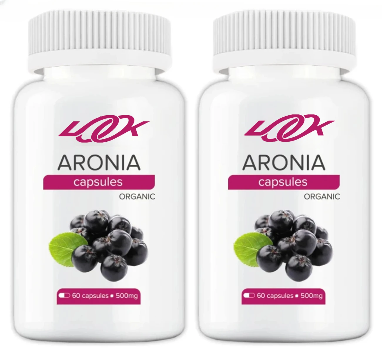 Cápsulas de baya de Aronia orgánica, superfood antioxidante, compuestos de alto flavonoide, polifenoles, inmunidad, 500 mg, 60 cápsulas