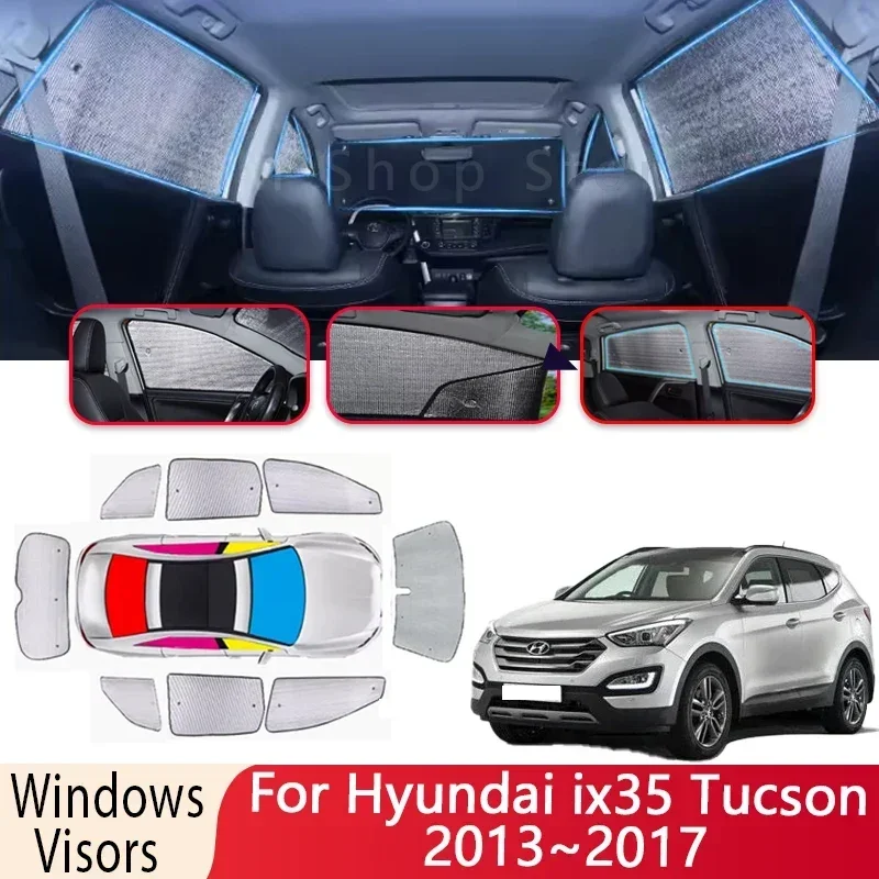 

Солнцезащитный козырек для Hyundai ix35 Tucson 2013 ~ 2017 2014 2015, авто солнцезащитный козырек на лобовое стекло, теплоизоляционные детали, солнцезащитный козырек, автомобильные аксессуары