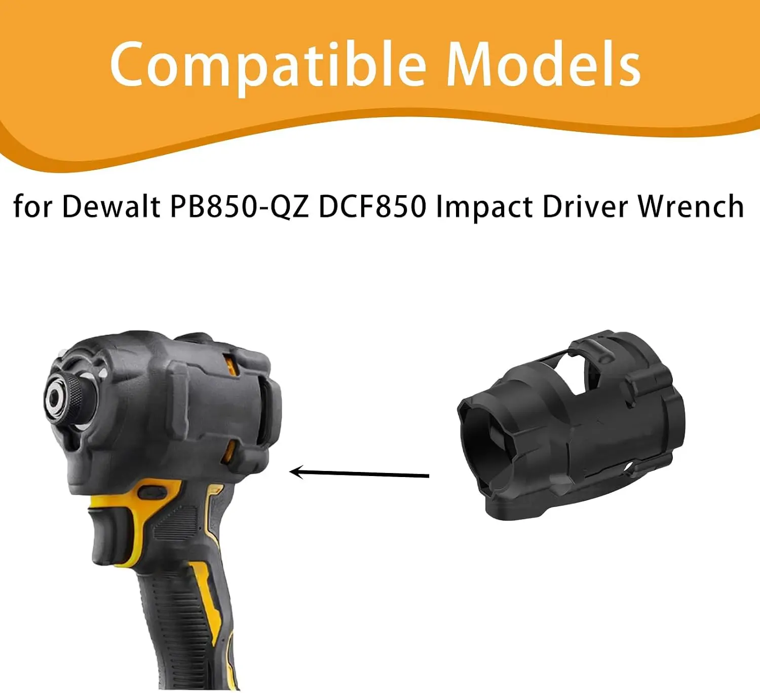 Protective Boot Impact Cover for Dewalt PB850-QZ DCF850 Rubber Wrench