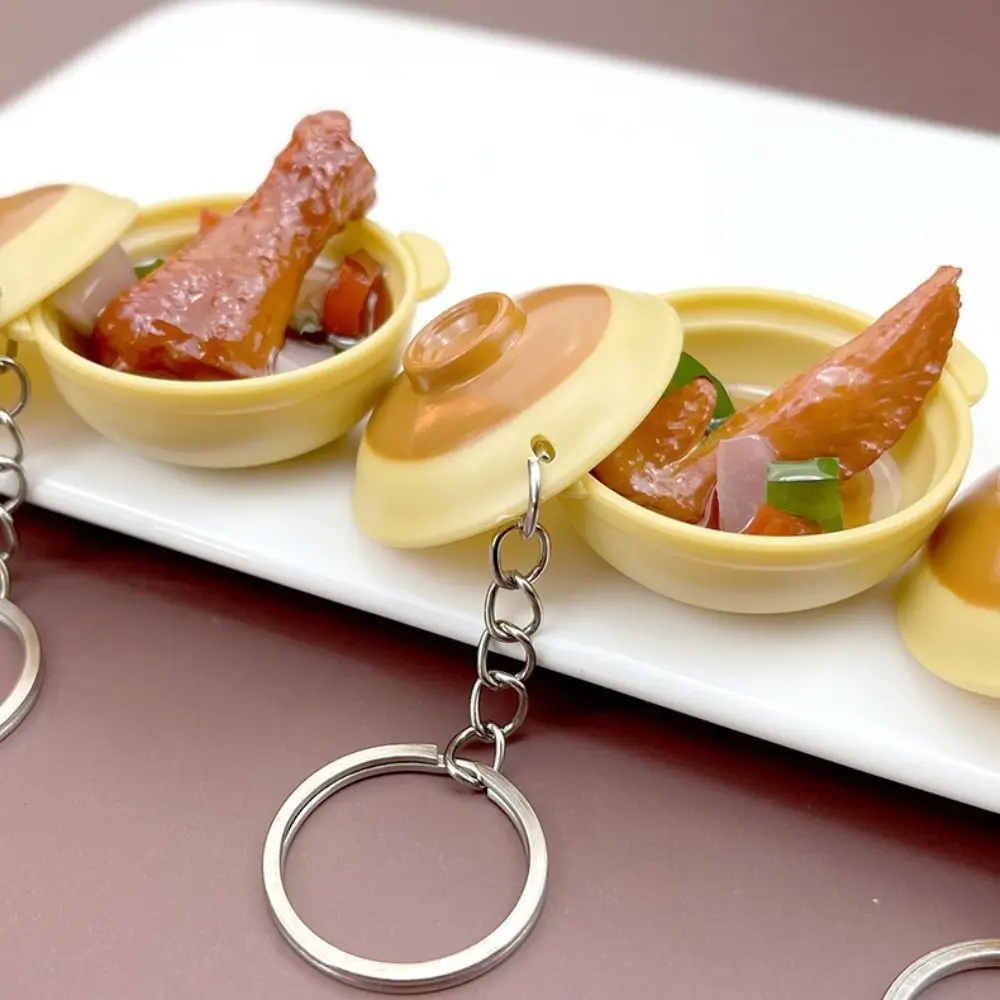 PVC Simulation Casserole Pendant Mini Chinese Style 3D Simulation Casserole Photography Props Braised Pig's Trotters