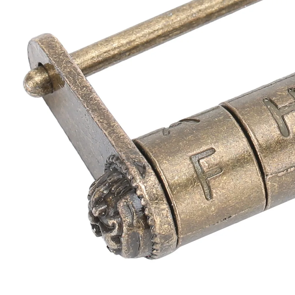Antique Vintage Combination Padlock Decorative Zinc magnesium alloy Password Door Lock Alphabet Code Lock Jewelry Box