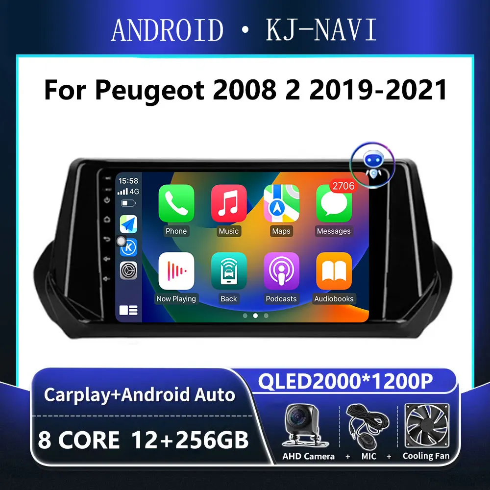 

Android 14 Carplay For Peugeot 2008 2 2019 - 2021 Stereo Car Radio Multimedia Player GPS Navigation 2 din DSP WIFI