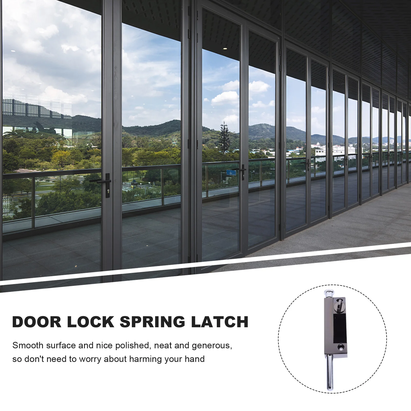 

Revolving Door Lock Zinc Alloy Spring Latch Sturdy Not Easy Break Good Experience Security Door Lock Spring Latch