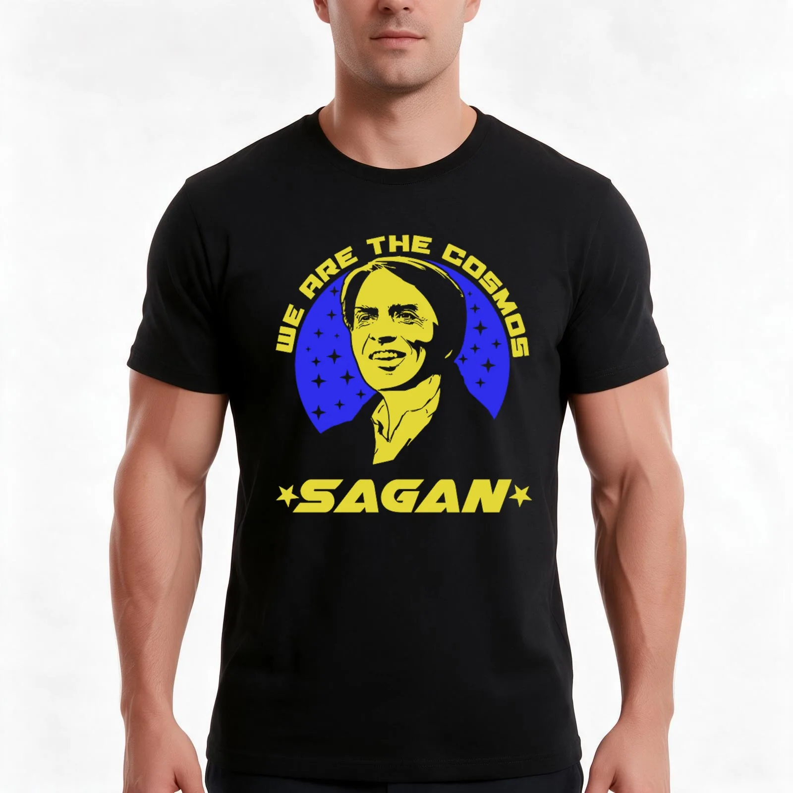We Are The Cosmos Sagan Quote T-Shirt, Summer Casual Cotton Tee, Oversized Streetwear Tops, Vintage Graphic Print, 100% Cotton