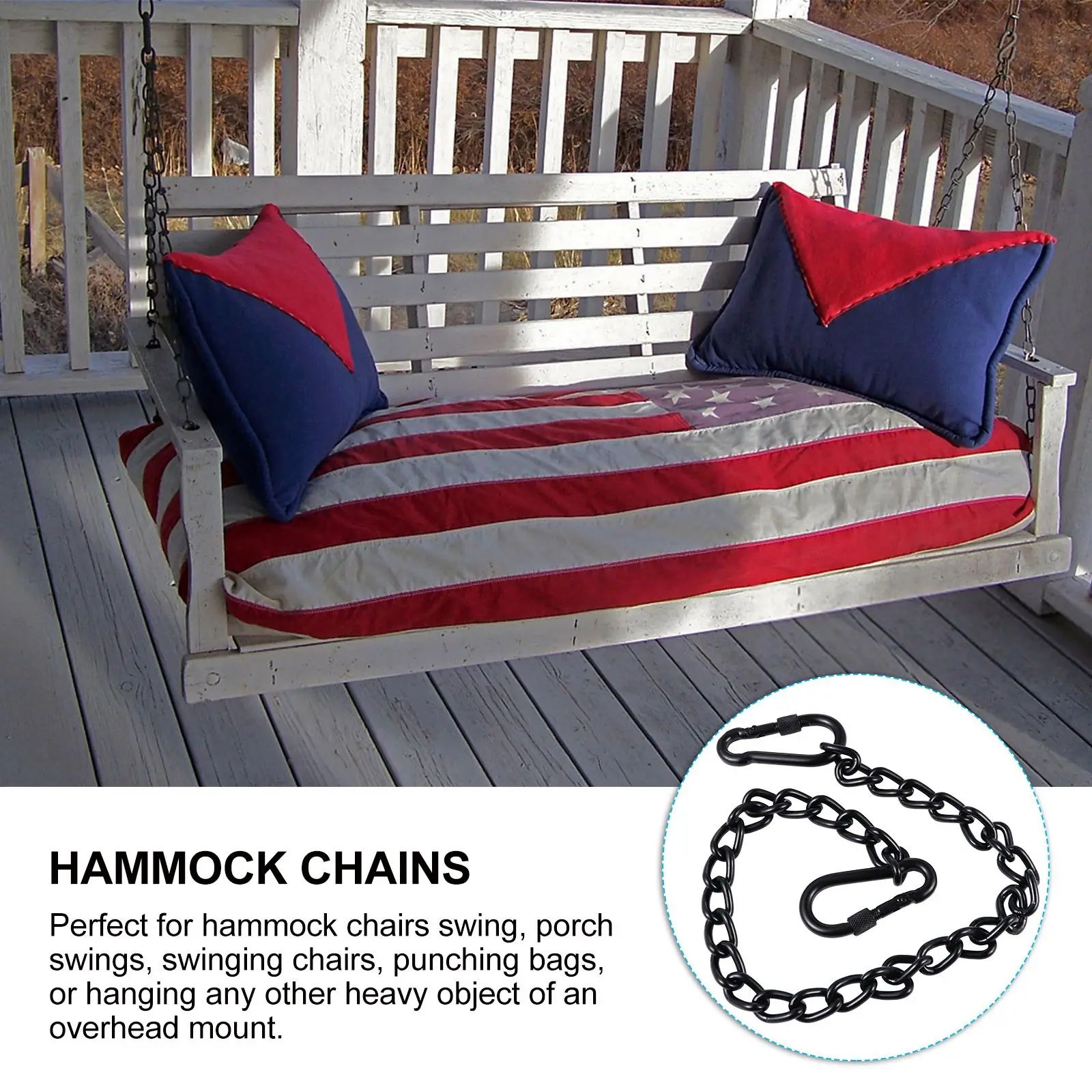 

Stainless Steel Hanging Chains Adjustable Height Hanging Chains For Hammock Chairs Swing Chain Outdoor Furniture Hammocks