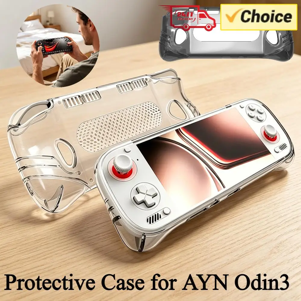 Für AYN Odin 3 Transparente TPU-Hülle, stoßfest, verschleißfest, wasserdicht, Game-Controller-Schutzhülle, Spielzubehör