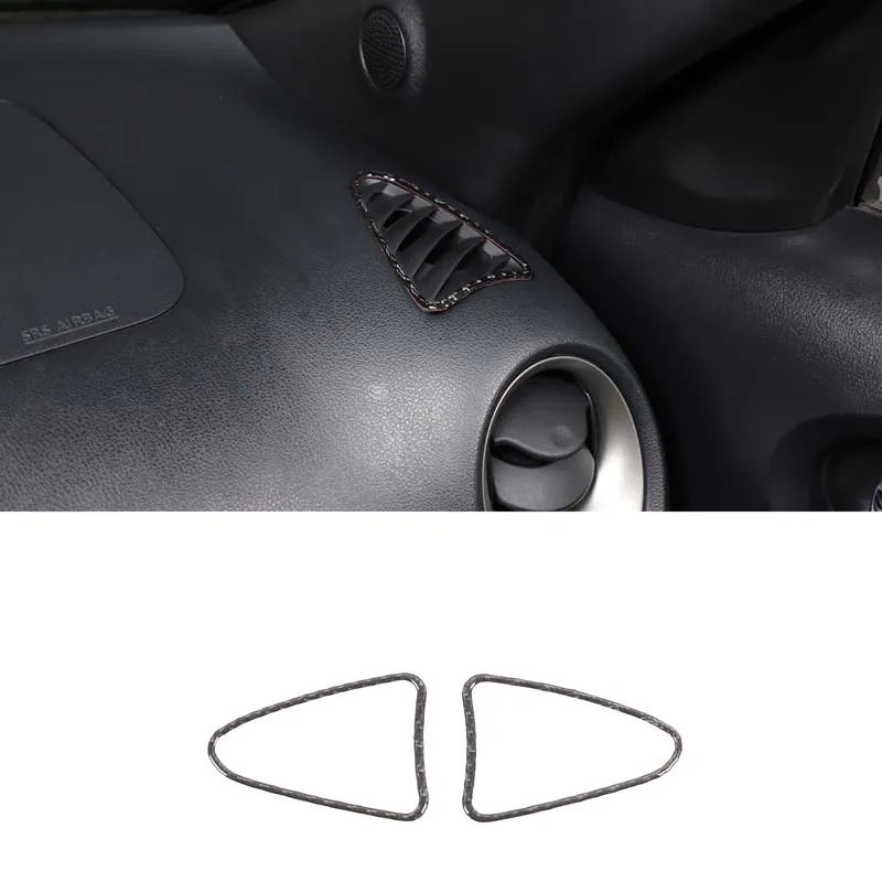 

For 2011-2019 Nissan Juke/Infiniti ESQ Car Instrument Panel Air Outlet Decorative Frame Soft Carbon Fiber Car Accessories