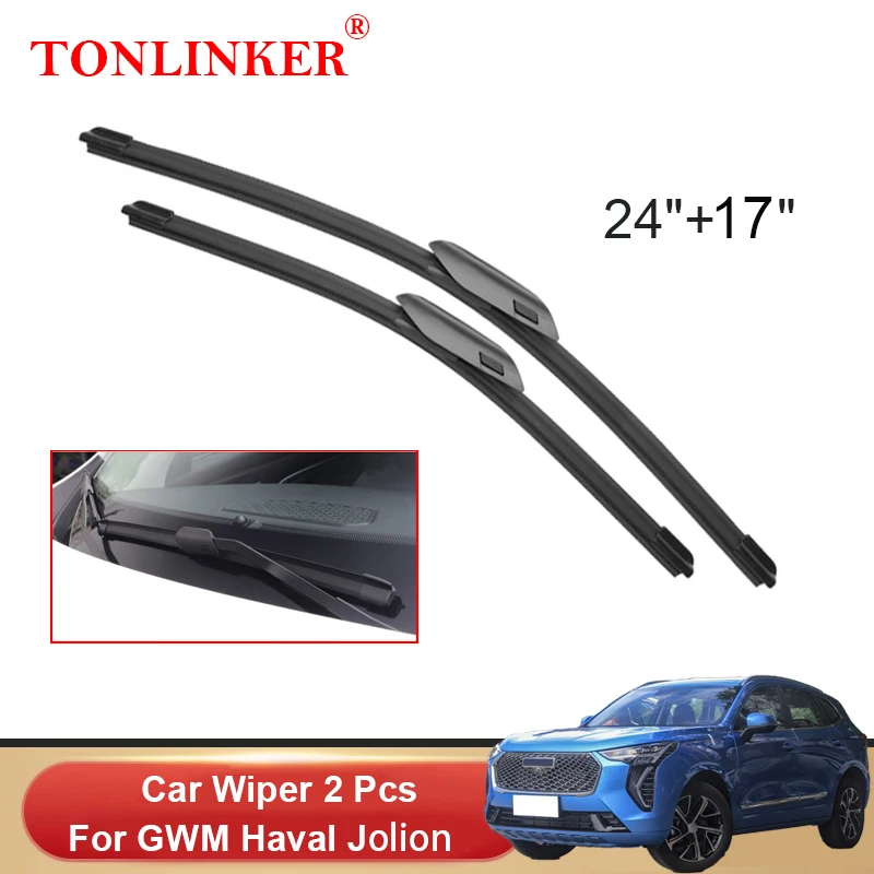 

TONLINKER Car Front Windscreen Wiper Blades For GWM Haval Jolion 2021 2022 Wiper Blade Brushes Cutter Car Accessories