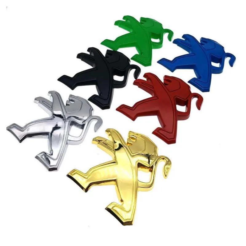 

7,1x8,1 см металлический сплав, наклейка на задний багажник автомобиля для Peugeot 308 307 207 407 408 206 406 507 508 2008 5008 3008 107 Украшение