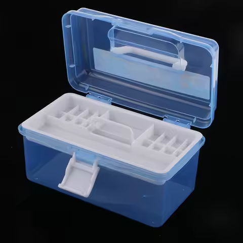 Hard Plastic Accessories Organizer Box for Jewelry Painting Brushes Sewing Thread and Art Supplies Storage