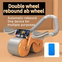Elbow support fitness wheel with automatic rebound, integrated with plank support, home fitness equipment, abdominal curl wheel,