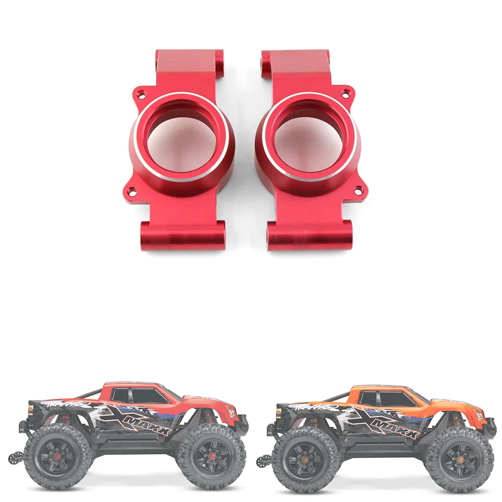 2Pcs Aluminum Alloy Rear Stub Axle Hub Carrier for 1/5 Traxxas X-Maxx Xmaxx 6S 8S RC Monster Truck Upgrade Parts,Red