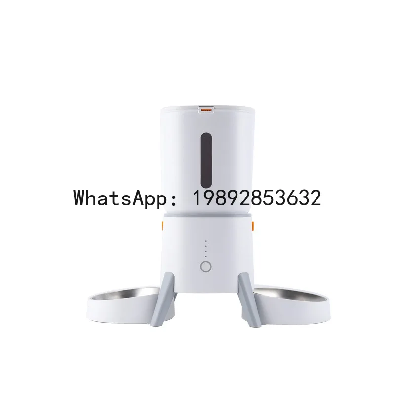 

PYJ 5L Pet Intelligent Feeder APP Control Remote One Machine Double Bowl Cat and Dog Automatic Feeder --4 pcs