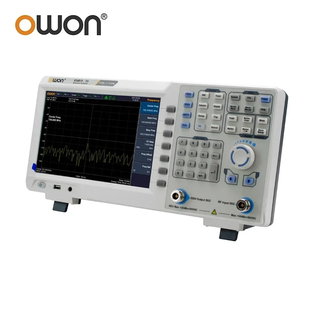 OWON XSA815TG Digital Spectrum Analyzer 9 Inch LCD 1Hz Resolution Bandwidth 9kHz To 1.5GHz Frequency USB LAN