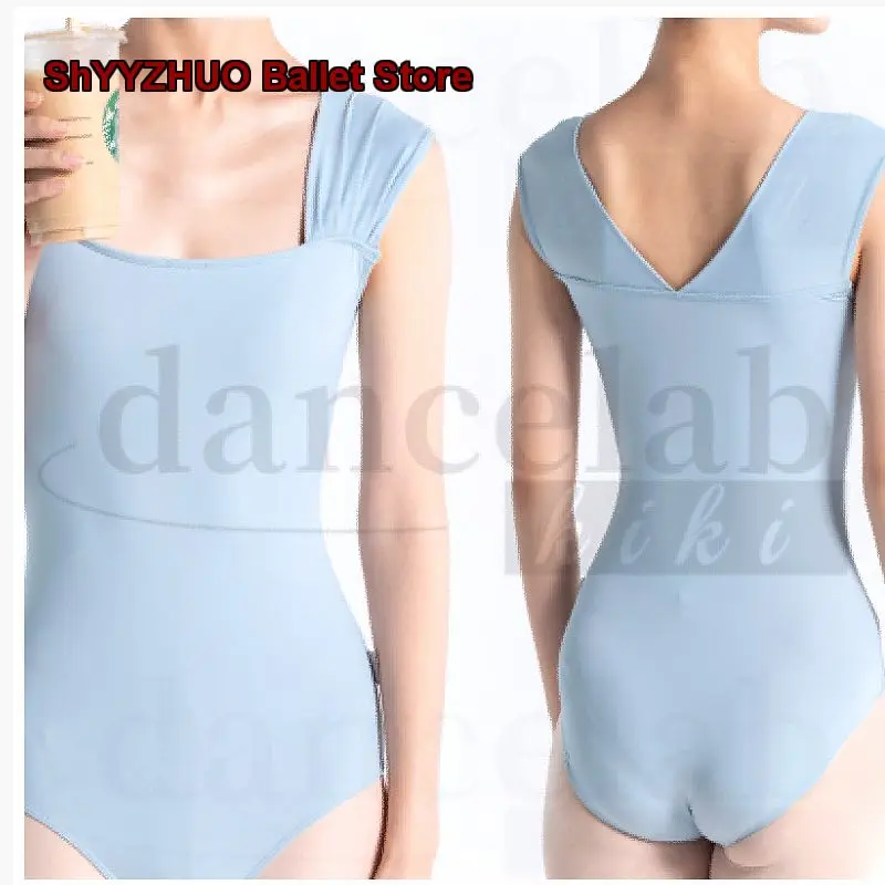 Women's Basic Training Leotard Ice Silk Cool Feeling Wide Shoulder Strap Body Suit
