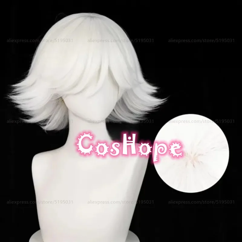 Mi Zu Ki Cosplay Wig 33cm Short Pure White Wig Cosplay Anime Cosplay Wigs Heat Resistant Synthetic Wigs Hair