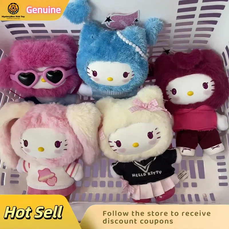 

Sanrio Hello Kitty Plush Vinyl Cat Figure Blind Box Mystery Anime Cartoon Collection Model Toy Cute Trendy Blind Box