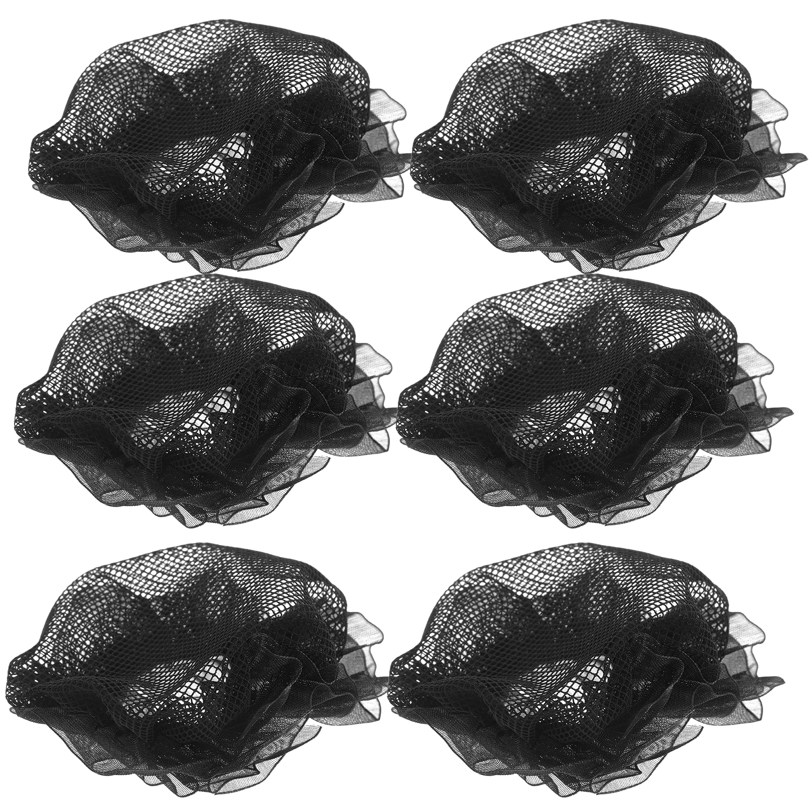 

6 pcs Decorative Bun Hair Net for Ballet Gymnastics Women Girls Mesh Bun Hairnets with Lace Decorative Practical