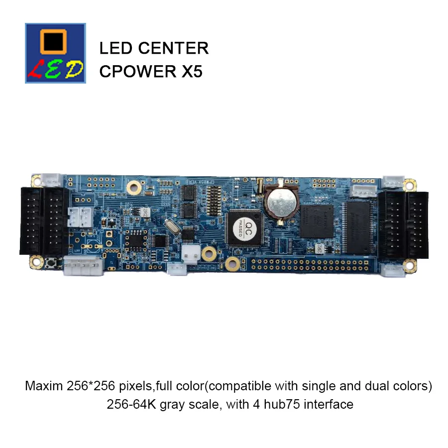 

CPOWER X5 LED DISPLAY CONTROL CARD LED CENTER CONTROL AREA 320*64PIXELS 4096 GRAYSCALE WITH 2 HUB75 INTERFACE