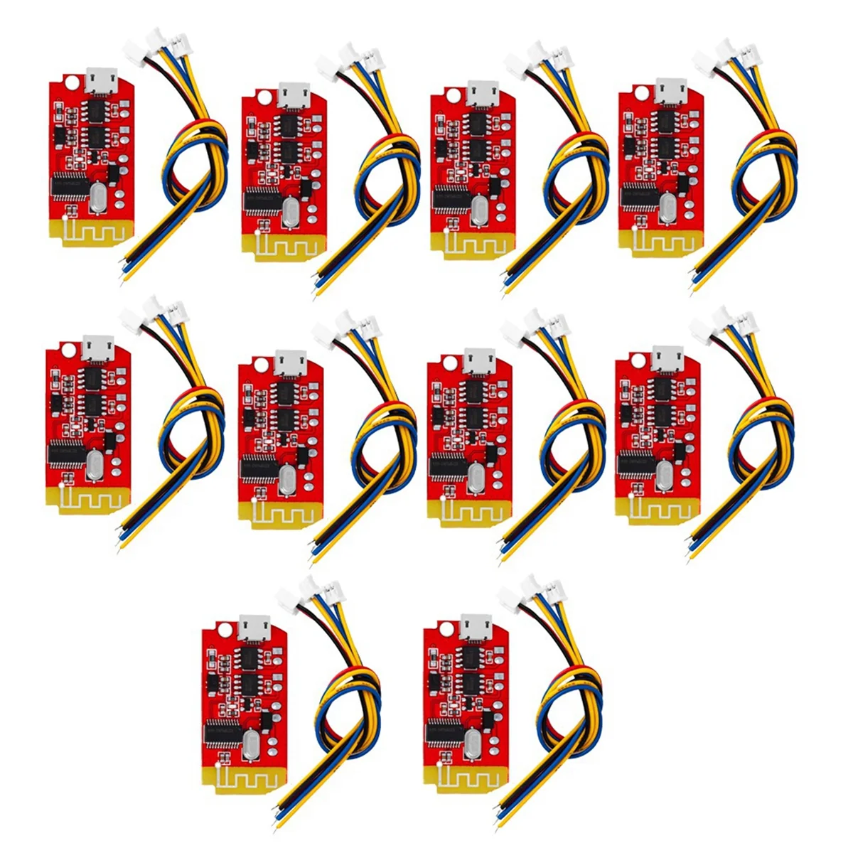 A51I 10PCS CT14 Stereo Bluetooth 4.2 Modulo scheda amplificatore di potenza 3.7v 5V 5W + 5W con porta di ricarica per il montaggio della cassa armonica