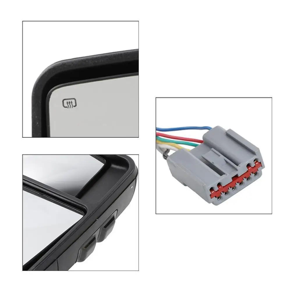 Pair Power+Heated Smoke Singal Lamp Towing Side Mirror for Ford F250 Super Duty
