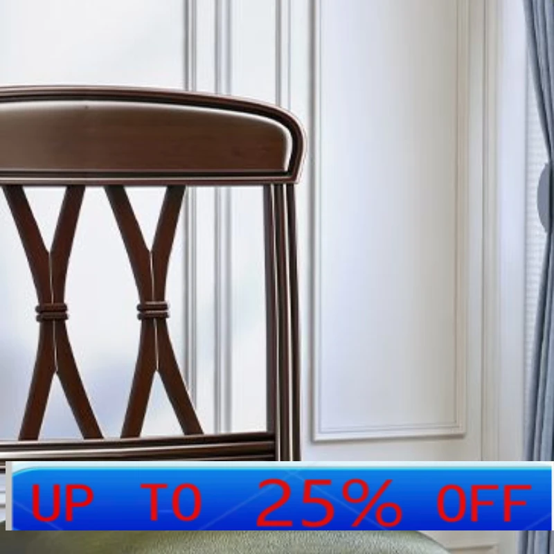LH all solid wood office chair armrest book chair backrest dining table leisure leather computer chair