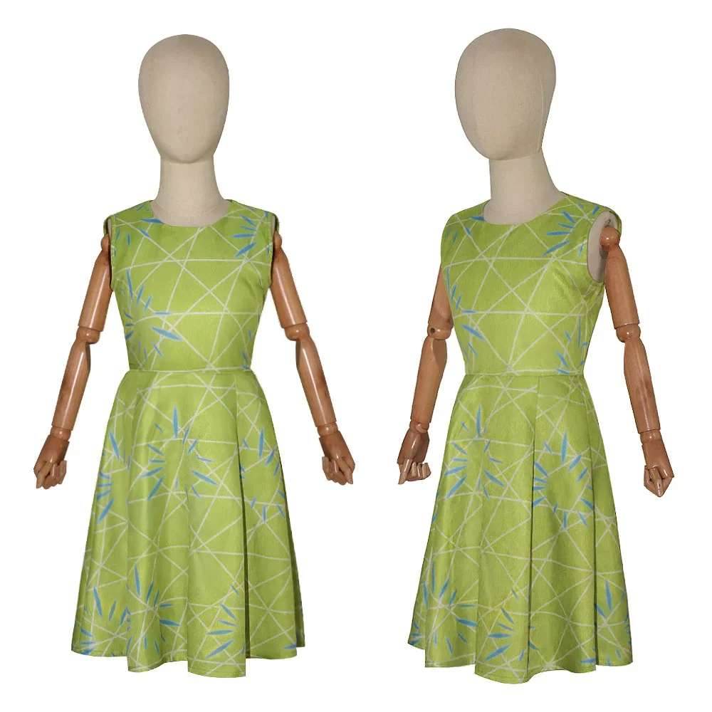 

Anime Costumes Joy Children's Green Dress for Girls Halloween Show Party Summer Sleeveless Knee-length Princess Dress