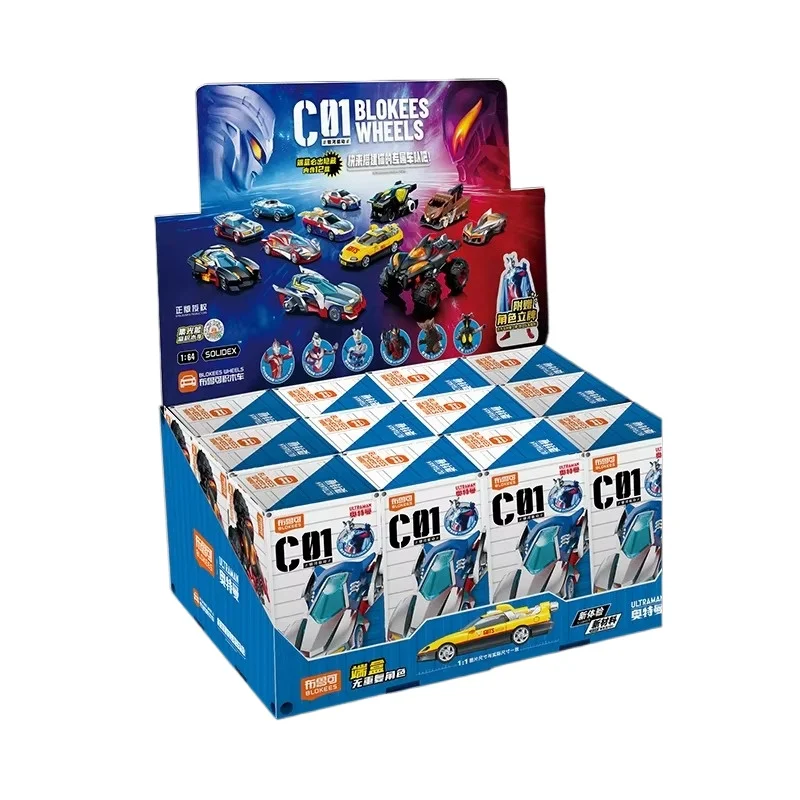 

Blokees Ultraman Building Blocks Car C01 Galaxy Drive Ultraman Zero Tiga Blind Box Assembly Model Toy for Boys Gift