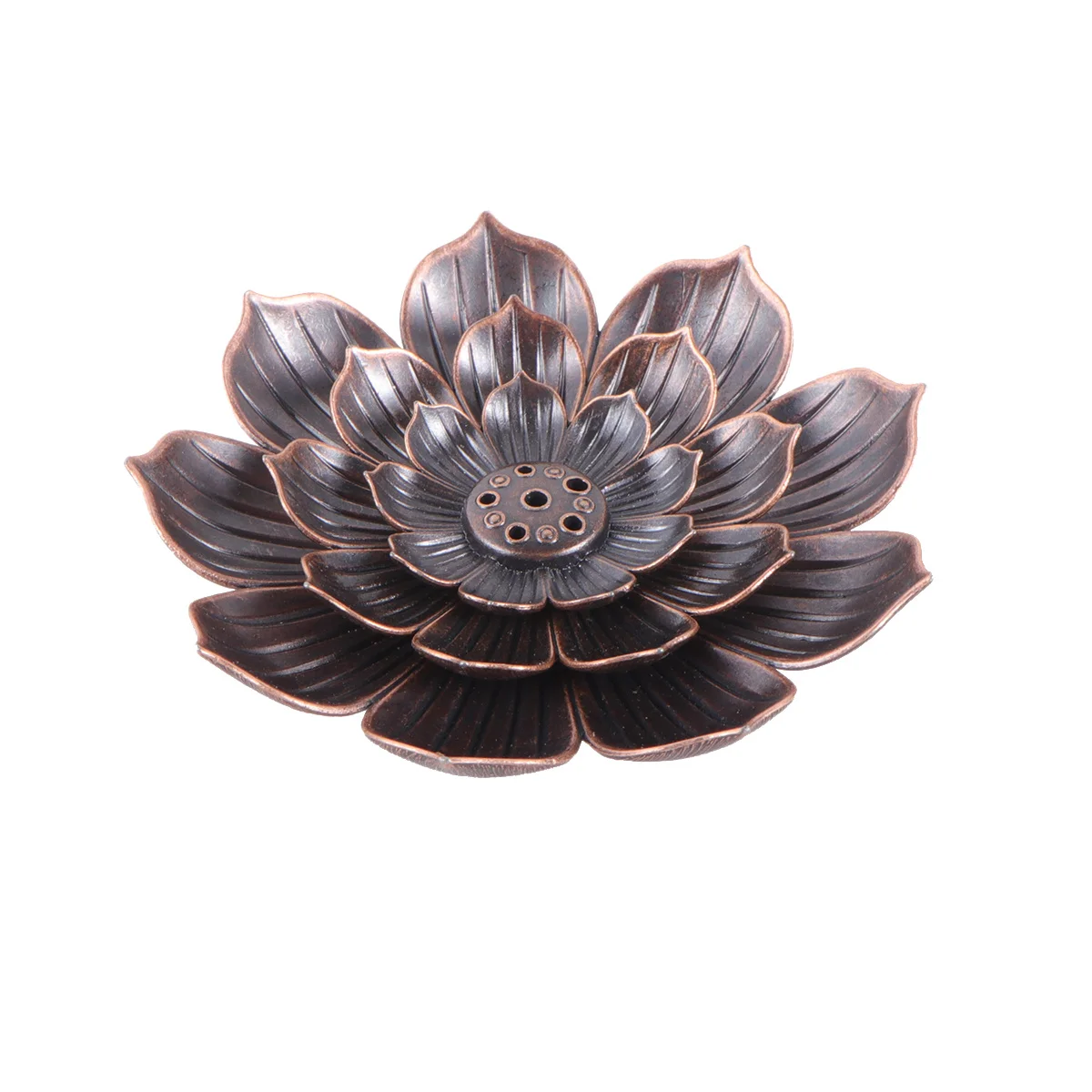 

1pc Lotus Shape Incense Holder Multi Hole Design For Home Office Hotel Tea Yoga Studio Incense Burner Plate