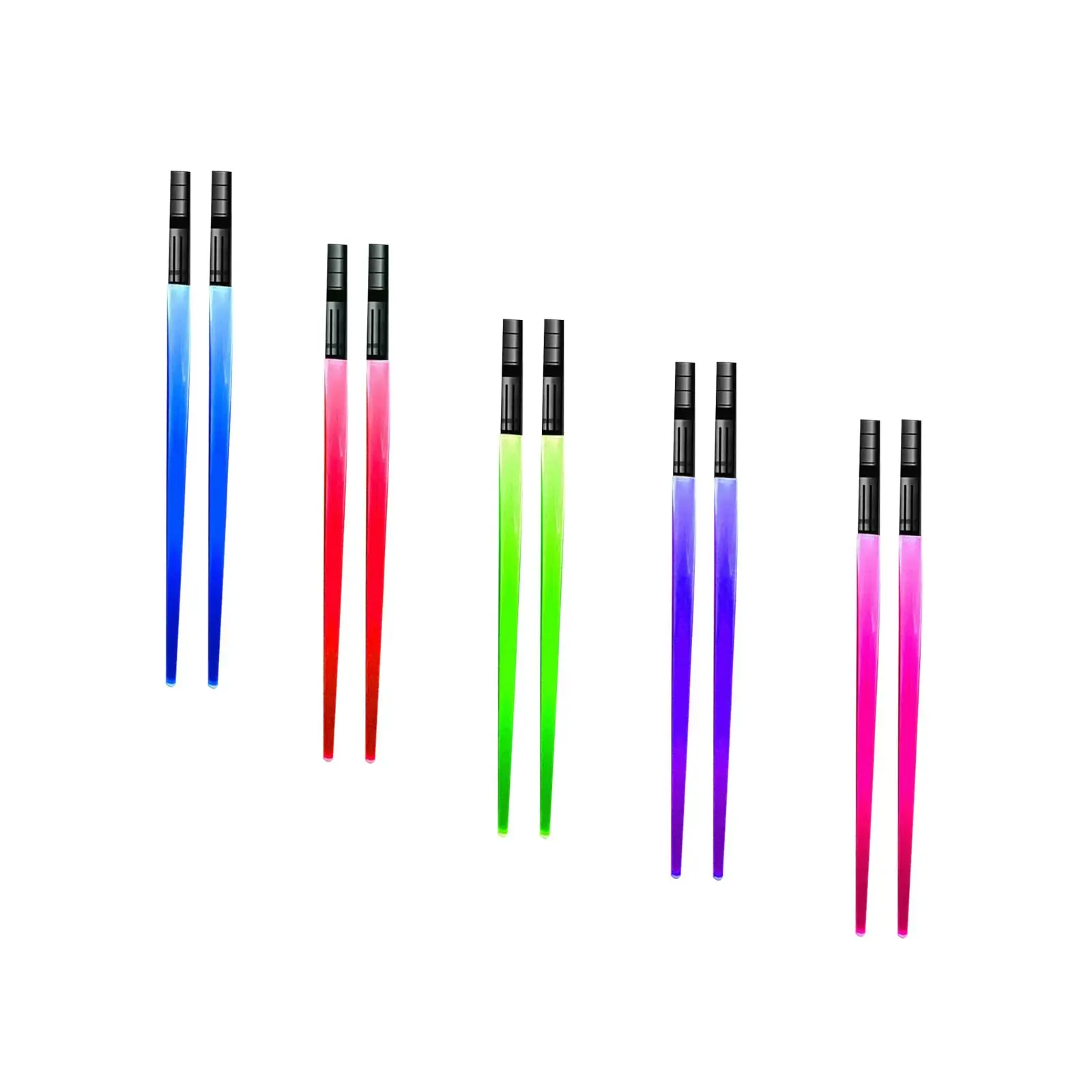 Lightsaber Chopsticks Light up Reusable Party Lightweight Glow Sticks Chopstick for Holiday Halloween Carnival Raves Birthday