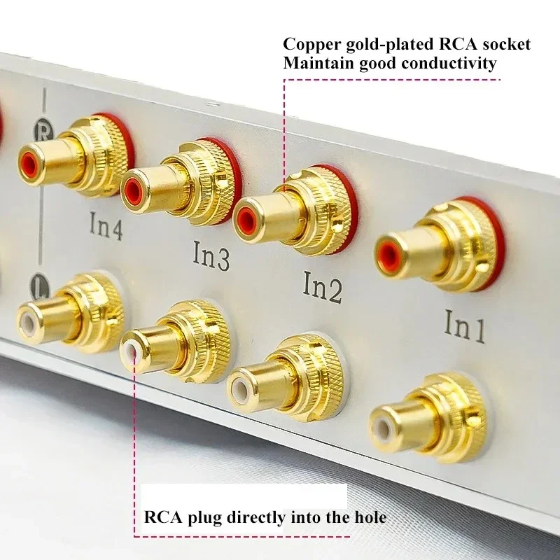 AMXEKR Refer To Goldmund 27 HIFI Preamplifier with Remote Control High Reduction 4 Groups of Input Interface Audio Amplifier