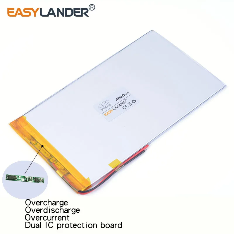 3.7 فولت 4900 مللي أمبير 3095130   بطارية ليثيوم أيون ليثيوم بوليمر قابلة للشحن