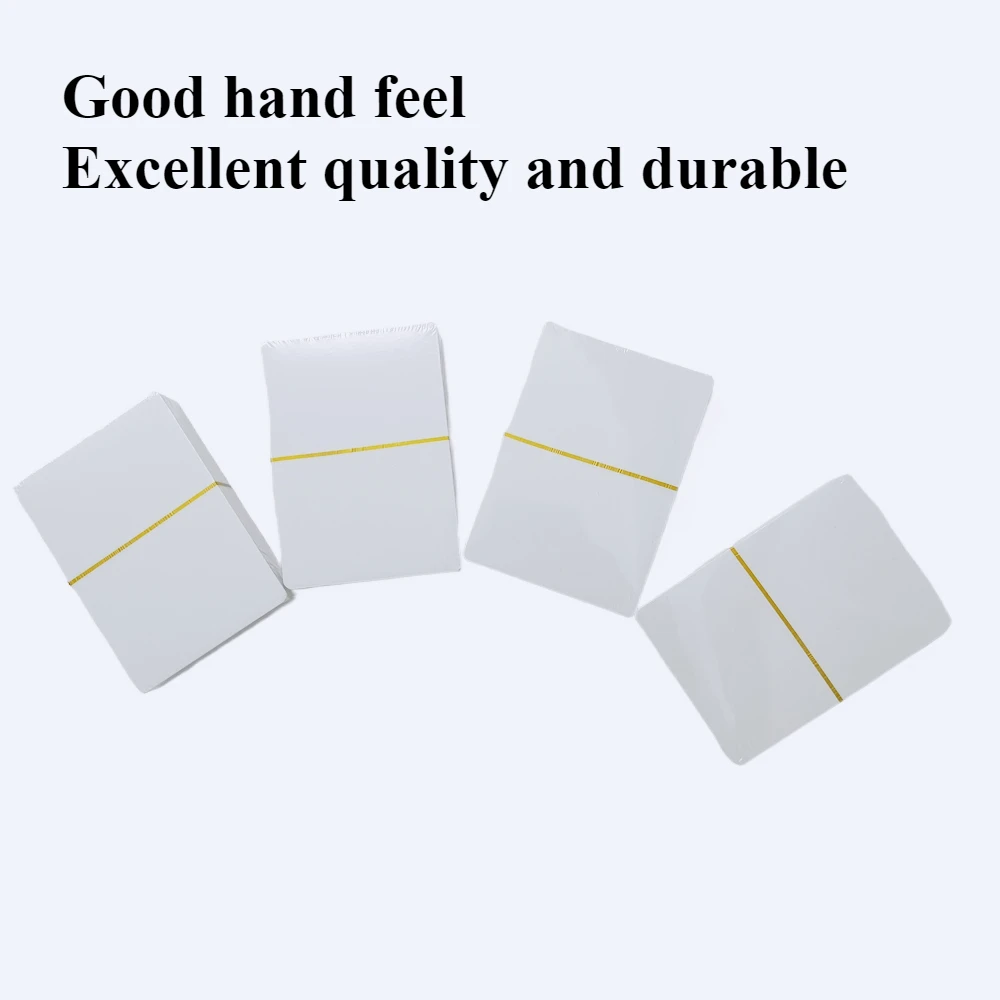 54PCS DIY Blank Playing Cards Two-sided White Blank Index Flash Cards To Write on Printable Study Learning DIY Gift Game Cards