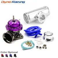 Válvula de soplado Turbo tipo RS ajustable 25psi BOV con tubo de brida de 63mm o 76mm para adaptador de válvula de soplado GD-RS FV RZ L = 150mm